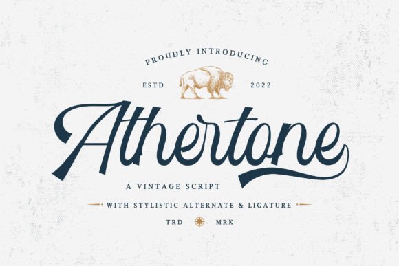 Athertone: A Vintage Script Font That Elevates Real Small Business Branding