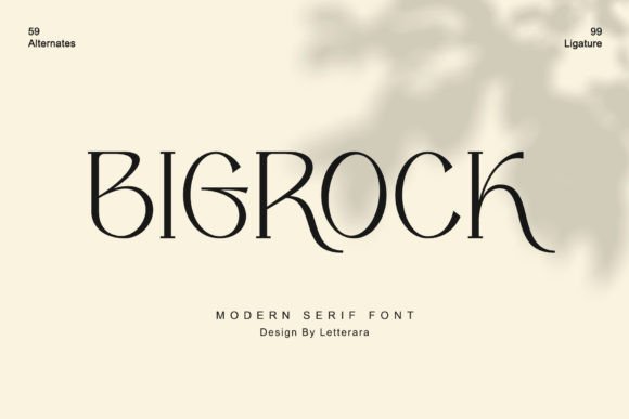 Bigrock: A Modern Serif Font for Digital Branding
