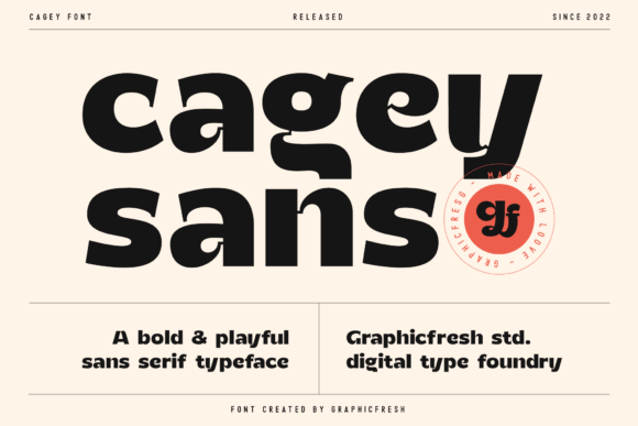 Cagey: A Bold Retro Sans Serif Font for Editorial Impact