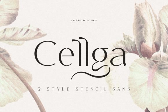 Cellga: A Modern Stencil Font for Professional Small Business Branding