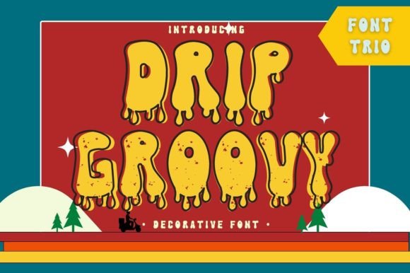 Drip Groovy: A Playful Decorative Font for Authentic Branding