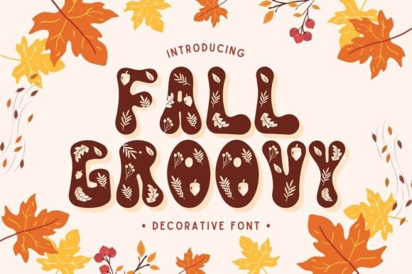 Fall Groovy: A Playful Decorative Font for Digital Branding