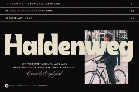 Haldenweg: A Bold Retro Sans Serif for Scroll-Stopping Campaigns