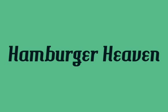 Hamburger Heaven: A Vintage Serif Typeface for Digital Charm
