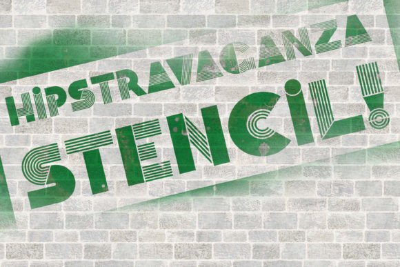 Hipstravaganza Stencil: A Retro Display Font for Bold Digital Headlines