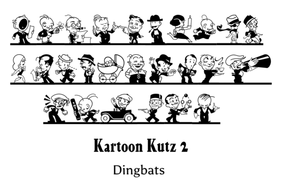 Kartoon Kutz 2: A Playful Retro Dingbat Font Worth Testing
