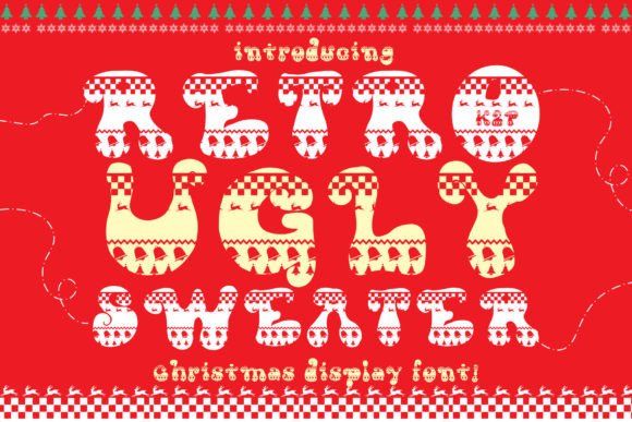 Retro Ugly Sweater: A Festive Display Typeface for Digital Design