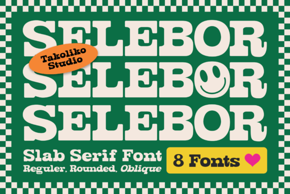 Selebor: A Retro-Forward Slab Serif Font for Digital Design