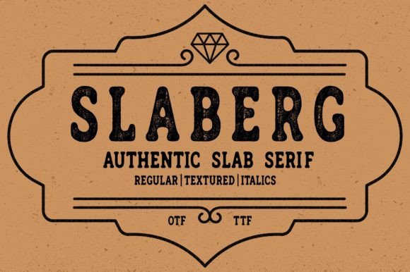 Slaberg: A Vintage Slab Serif That Delivers Luxury Print Texture Digitally