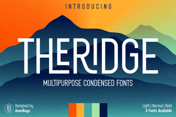 Theridge: A Clean, Adventurous Sans Serif Font for Small Business Branding
